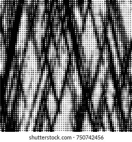Spotted black and white grunge vector line background. Abstract halftone illustration background. Grunge grid polka dot background pattern