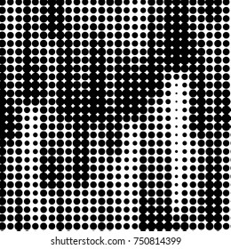 Spotted black and white grunge vector line background. Abstract halftone illustration background. Grunge grid polka dot background pattern