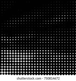 Spotted black and white grunge vector line background. Abstract halftone illustration background. Grunge grid polka dot background pattern