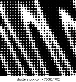Spotted black and white grunge vector line background. Abstract halftone illustration background. Grunge grid polka dot background pattern