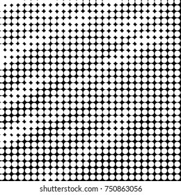 Spotted black and white grunge vector line background. Abstract halftone illustration background. Grunge grid polka dot background pattern