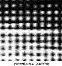 Spotted black and white grunge vector line background. Abstract halftone illustration background. Grunge grid polka dot background pattern