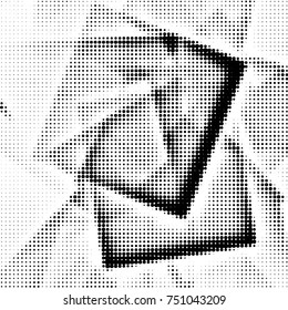 Spotted black and white grunge vector line background. Abstract halftone illustration background. Grunge grid polka dot background pattern