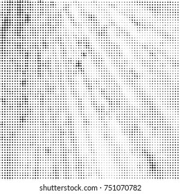 Spotted black and white grunge vector line background. Abstract halftone illustration background. Grunge grid polka dot background pattern