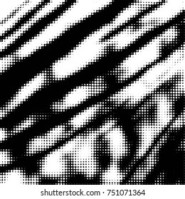 Spotted black and white grunge vector line background. Abstract halftone illustration background. Grunge grid polka dot background pattern