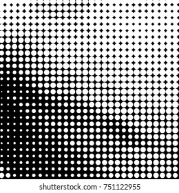 Spotted black and white grunge vector line background. Abstract halftone illustration background. Grunge grid polka dot background pattern