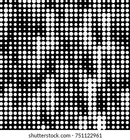 Spotted black and white grunge vector line background. Abstract halftone illustration background. Grunge grid polka dot background pattern