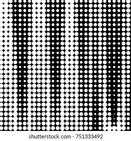Spotted black and white grunge vector line background. Abstract halftone illustration background. Grunge grid polka dot background pattern