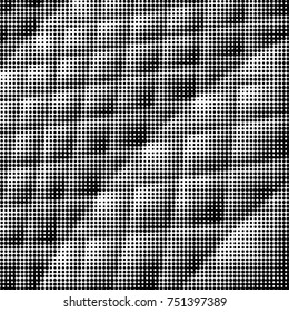 Spotted black and white grunge vector line background. Abstract halftone illustration background. Grunge grid polka dot background pattern