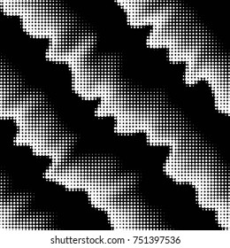 Spotted black and white grunge vector line background. Abstract halftone illustration background. Grunge grid polka dot background pattern