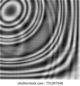 Spotted black and white grunge vector line background. Abstract halftone illustration background. Grunge grid polka dot background pattern