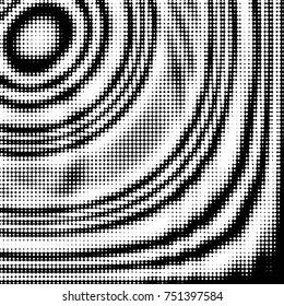 Spotted black and white grunge vector line background. Abstract halftone illustration background. Grunge grid polka dot background pattern