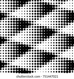 Spotted black and white grunge vector line background. Abstract halftone illustration background. Grunge grid polka dot background pattern
