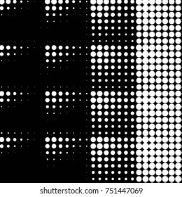 Spotted black and white grunge vector line background. Abstract halftone illustration background. Grunge grid polka dot background pattern