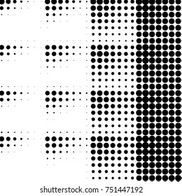 Spotted black and white grunge vector line background. Abstract halftone illustration background. Grunge grid polka dot background pattern