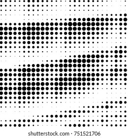 Spotted black and white grunge vector line background. Abstract halftone illustration background. Grunge grid polka dot background pattern