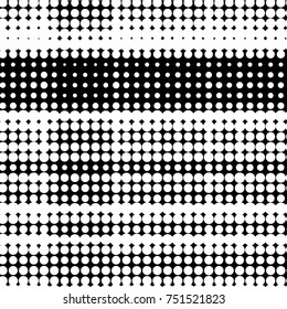 Spotted black and white grunge vector line background. Abstract halftone illustration background. Grunge grid polka dot background pattern