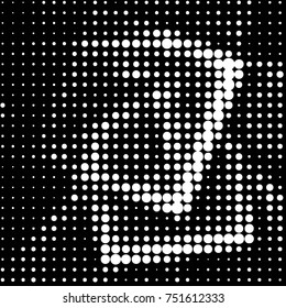 Spotted black and white grunge vector line background. Abstract halftone illustration background. Grunge grid polka dot background pattern