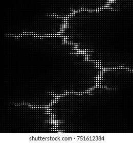 Spotted black and white grunge vector line background. Abstract halftone illustration background. Grunge grid polka dot background pattern
