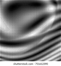 Spotted black and white grunge vector line background. Abstract halftone illustration background. Grunge grid polka dot background pattern