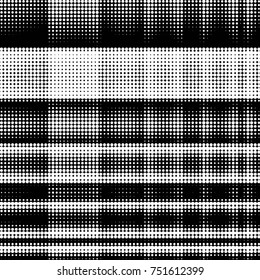 Spotted black and white grunge vector line background. Abstract halftone illustration background. Grunge grid polka dot background pattern