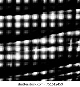 Spotted black and white grunge vector line background. Abstract halftone illustration background. Grunge grid polka dot background pattern