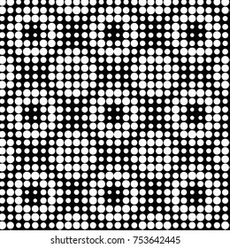 Spotted black and white grunge vector line background. Abstract halftone illustration background. Grunge grid polka dot background pattern
