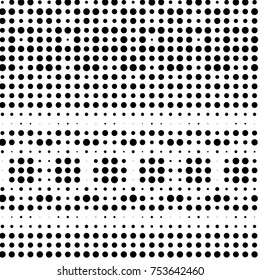 Spotted black and white grunge vector line background. Abstract halftone illustration background. Grunge grid polka dot background pattern
