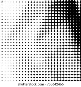 Spotted black and white grunge vector line background. Abstract halftone illustration background. Grunge grid polka dot background pattern
