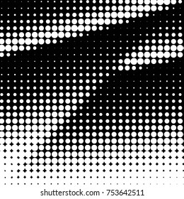 Spotted black and white grunge vector line background. Abstract halftone illustration background. Grunge grid polka dot background pattern
