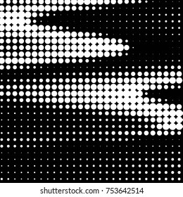 Spotted black and white grunge vector line background. Abstract halftone illustration background. Grunge grid polka dot background pattern
