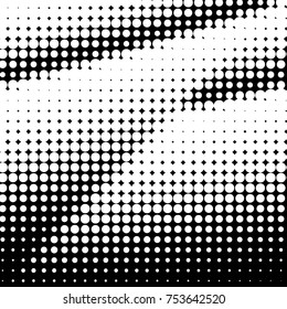 Spotted black and white grunge vector line background. Abstract halftone illustration background. Grunge grid polka dot background pattern
