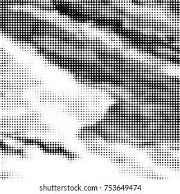 Spotted black and white grunge vector line background. Abstract halftone illustration background. Grunge grid polka dot background pattern
