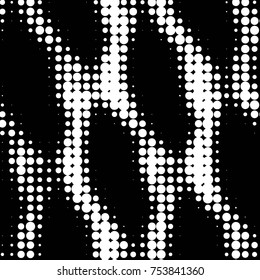 Spotted black and white grunge vector line background. Abstract halftone illustration background. Grunge grid polka dot background pattern
