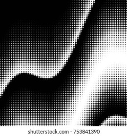 Spotted black and white grunge vector line background. Abstract halftone illustration background. Grunge grid polka dot background pattern
