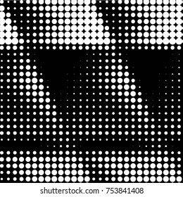 Spotted black and white grunge vector line background. Abstract halftone illustration background. Grunge grid polka dot background pattern
