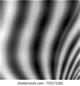 Spotted black and white grunge vector line background. Abstract halftone illustration background. Grunge grid polka dot background pattern