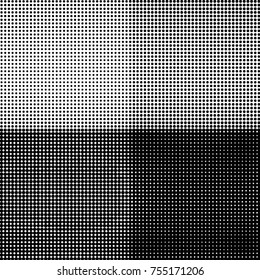 Spotted black and white grunge vector line background. Abstract halftone illustration background. Grunge grid polka dot background pattern