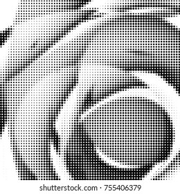 Spotted black and white grunge vector line background. Abstract halftone illustration background. Grunge grid polka dot background pattern