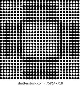 Spotted black and white grunge vector line background. Abstract halftone illustration background. Grunge grid polka dot background pattern