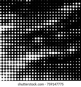 Spotted black and white grunge vector line background. Abstract halftone illustration background. Grunge grid polka dot background pattern