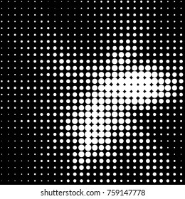 Spotted black and white grunge vector line background. Abstract halftone illustration background. Grunge grid polka dot background pattern