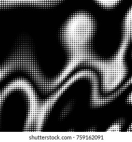 Spotted black and white grunge vector line background. Abstract halftone illustration background. Grunge grid polka dot background pattern