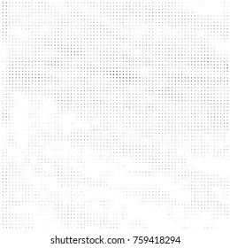 Spotted black and white grunge vector line background. Abstract halftone illustration background. Grunge grid polka dot background pattern