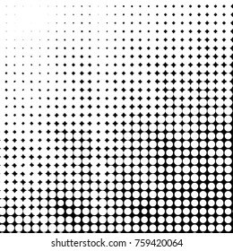 Spotted black and white grunge vector line background. Abstract halftone illustration background. Grunge grid polka dot background pattern