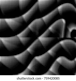 Spotted black and white grunge vector line background. Abstract halftone illustration background. Grunge grid polka dot background pattern