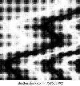 Spotted black and white grunge vector line background. Abstract halftone illustration background. Grunge grid polka dot background pattern