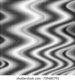 Spotted black and white grunge vector line background. Abstract halftone illustration background. Grunge grid polka dot background pattern