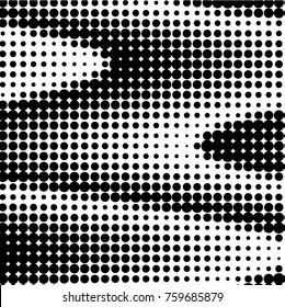 Spotted black and white grunge vector line background. Abstract halftone illustration background. Grunge grid polka dot background pattern