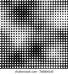 Spotted black and white grunge vector line background. Abstract halftone illustration background. Grunge grid polka dot background pattern